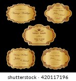 gold label cutout paper frames... | Shutterstock .eps vector #420117196