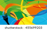 icon sport torch with colorful... | Shutterstock .eps vector #455699203