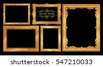 set of gold photo frame with... | Shutterstock .eps vector #547210033