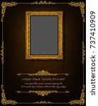 thailand royal gold frame on... | Shutterstock .eps vector #737410909