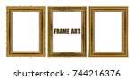 decorative vintage frames and... | Shutterstock .eps vector #744216376