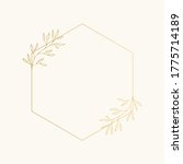 golden rhombus frame with... | Shutterstock .eps vector #1775714189
