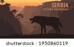   vector panorama of serbia... | Shutterstock .eps vector #1950860119