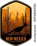 New Mexico Vector Label With...
