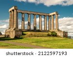 The National Monument of Scotland on Calton Hill in Edinburgh, Scotland