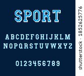 sports font with side stroke.... | Shutterstock .eps vector #1852625776