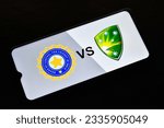 Small photo of India Vs Australia Cricket World Cup match 2023. Indian cricket team represents India in international cricket and Australia national team represents Australia: Dhaka, Bangladesh- June 27, 2023