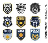 police badges | Shutterstock .eps vector #485860876