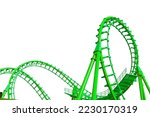 Roller coaster  isolated on...