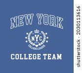 new york college varsity slogan ... | Shutterstock .eps vector #2030113616
