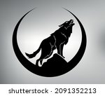 wolf logo. vector drawing wolf... | Shutterstock .eps vector #2091352213