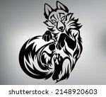 sketch tribal fox tattoo.... | Shutterstock .eps vector #2148920603