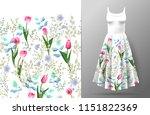 cute pattern in small... | Shutterstock .eps vector #1151822369