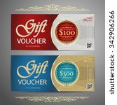 luxury gift voucher template... | Shutterstock .eps vector #342906266