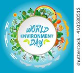 world environment day. world... | Shutterstock .eps vector #410530513