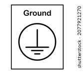 protective earth ground symbol... | Shutterstock .eps vector #2077921270