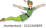Peter Pan Character Flying Boy...