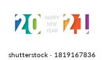 happy new year 2021  horizontal ... | Shutterstock .eps vector #1819167836
