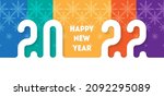 2022 bright brochure or... | Shutterstock .eps vector #2092295089