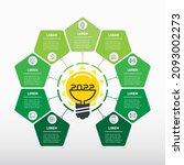 top nine business ideas in 2022.... | Shutterstock .eps vector #2093002273