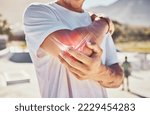Man  joint pain and elbow...
