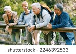 Elderly  People Hiking And...
