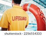 Lifeguard  man and swimming...