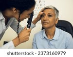 Woman  eye care and healthcare...
