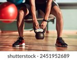 Kettlebell  fitness and hands...