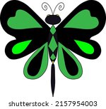 cute colorful butterfly on a... | Shutterstock .eps vector #2157954003