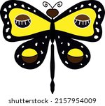 cute colorful butterfly on a... | Shutterstock .eps vector #2157954009