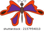 cute colorful butterfly on a... | Shutterstock .eps vector #2157954013