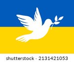 dove of peace on the background ... | Shutterstock .eps vector #2131421053