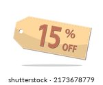 15  off tag in yellow color... | Shutterstock .eps vector #2173678779