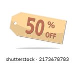 50  off tag in yellow color... | Shutterstock .eps vector #2173678783