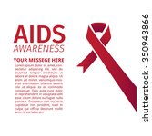 aids awareness ribbon design... | Shutterstock .eps vector #350943866