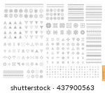 sacred geometry. set of minimal ... | Shutterstock .eps vector #437900563