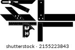 squares tools isolated vector... | Shutterstock .eps vector #2155223843