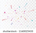 colorful bright confetti... | Shutterstock .eps vector #1160025433