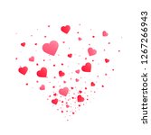 heart confetti burst isolated.... | Shutterstock .eps vector #1267266943