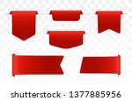 set of vector tags or labels.... | Shutterstock .eps vector #1377885956