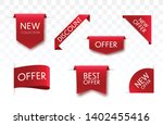 sale tags collection. vector... | Shutterstock .eps vector #1402455416