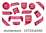 Best Choice Tags  Vector Red...