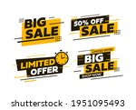 sale banners set. vector offer... | Shutterstock .eps vector #1951095493