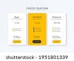 pricing table vector... | Shutterstock .eps vector #1951801339
