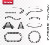 Vector Rails Set. Railway...