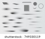 vector shadows isolated. set of ... | Shutterstock .eps vector #749330119