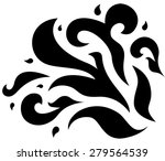 asymmetrical abstract floral  | Shutterstock .eps vector #279564539