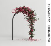 Pink Rose Arch Isolated On...
