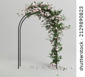 Pink Pastel Rose Arch Isolated...